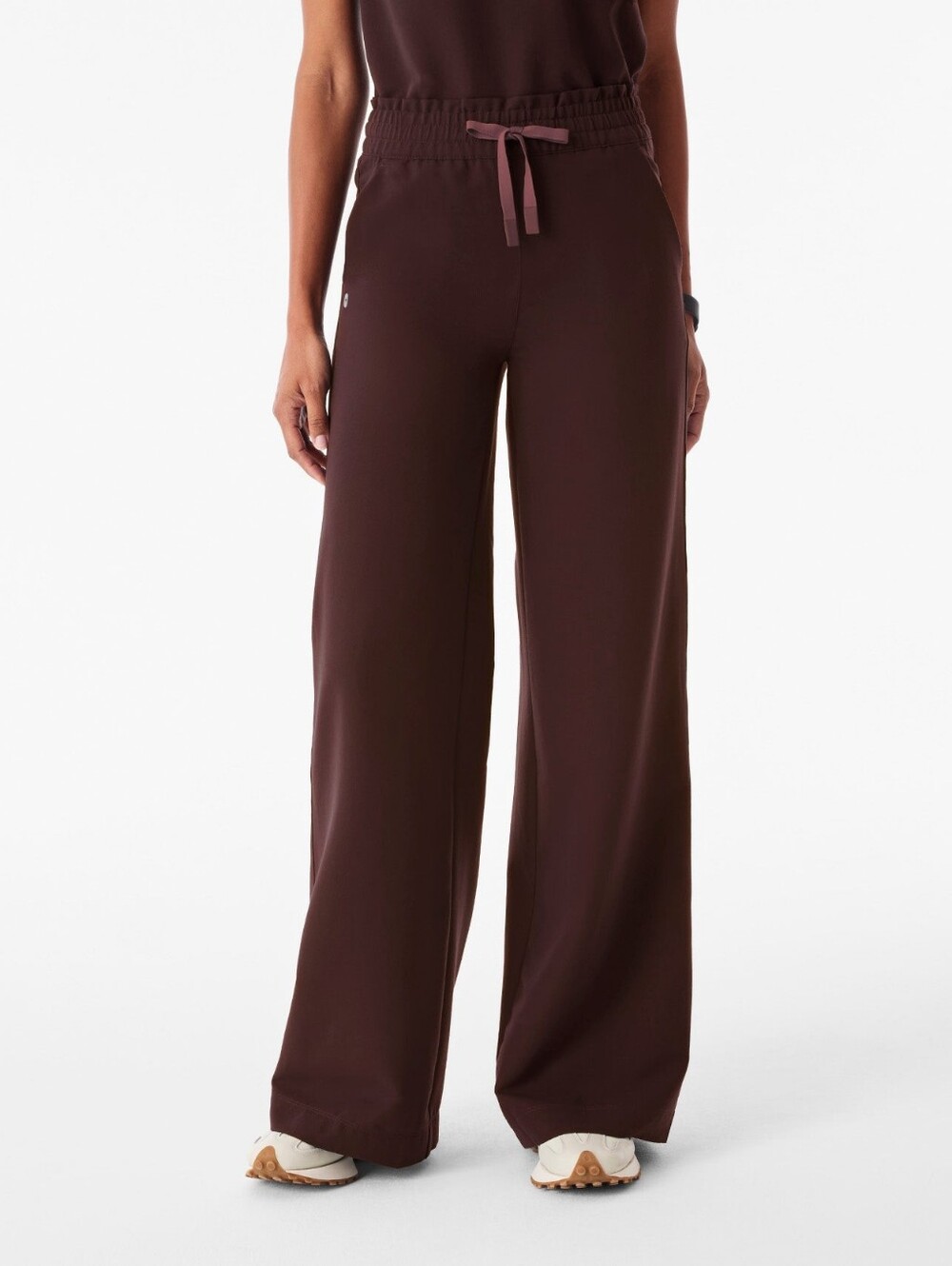 NWT FIGS Espresso Brown Allison Ultra Wide Leg Scrub Pants Petite XSP